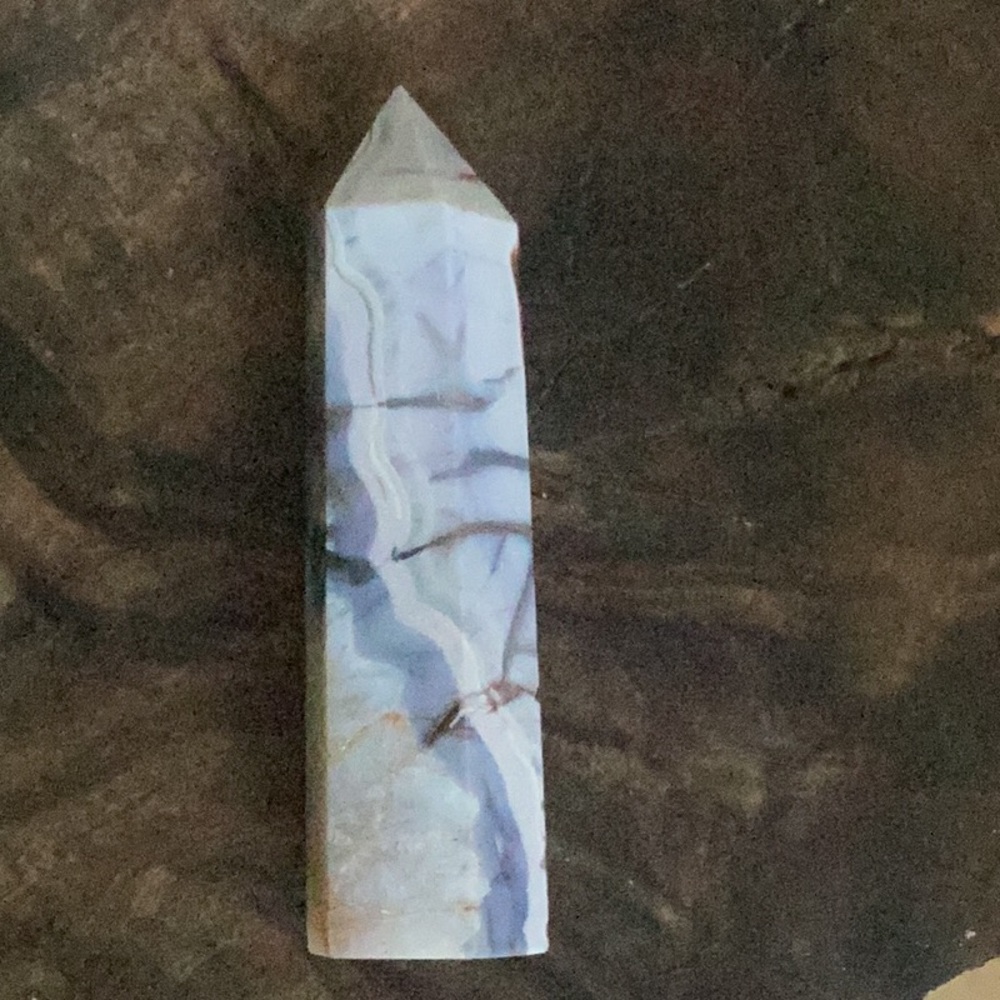 blue flower agate tower